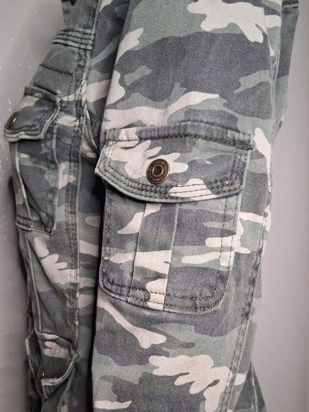 Kensie Women’s Camo Jacket — Cotton Stretch Blend, Size Medium - Picture 6 of 13
